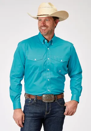 1943 SOLID POPLIN STRETCH - TURQUOISE