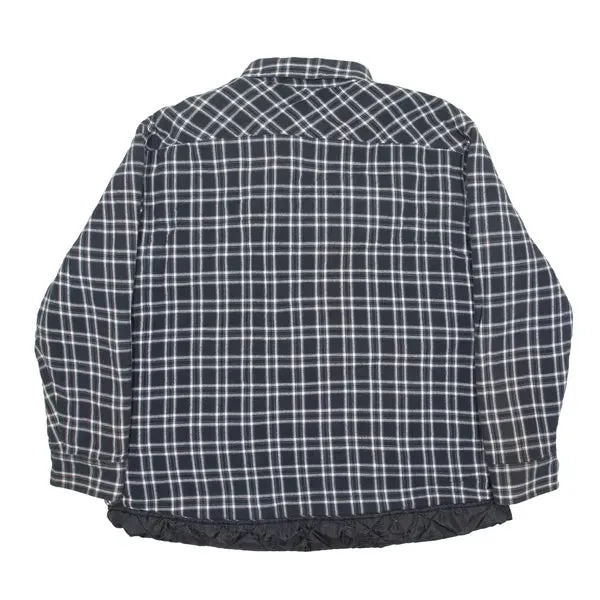 AGGRESSOR Insulated Lumberjack Flannel Jacket Black Check Mens XL