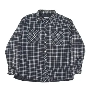AGGRESSOR Insulated Lumberjack Flannel Jacket Black Check Mens XL