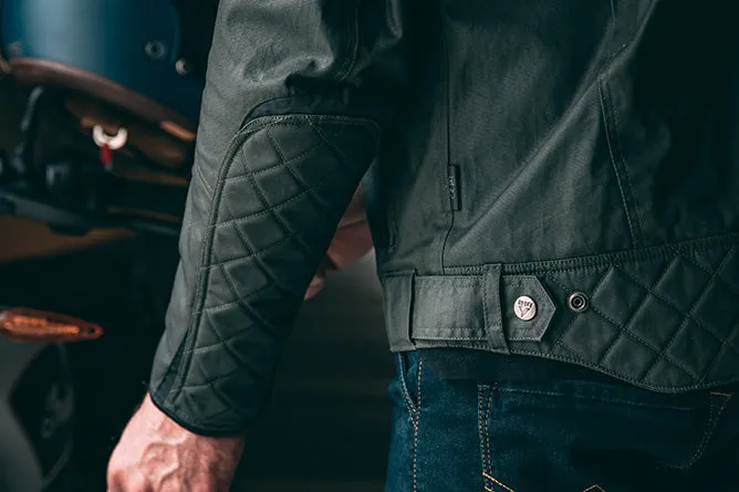 ByCity Mens Belfast Green Waxed Cotton Jacket