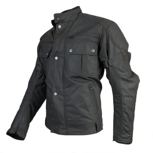 ByCity Mens Belfast Green Waxed Cotton Jacket