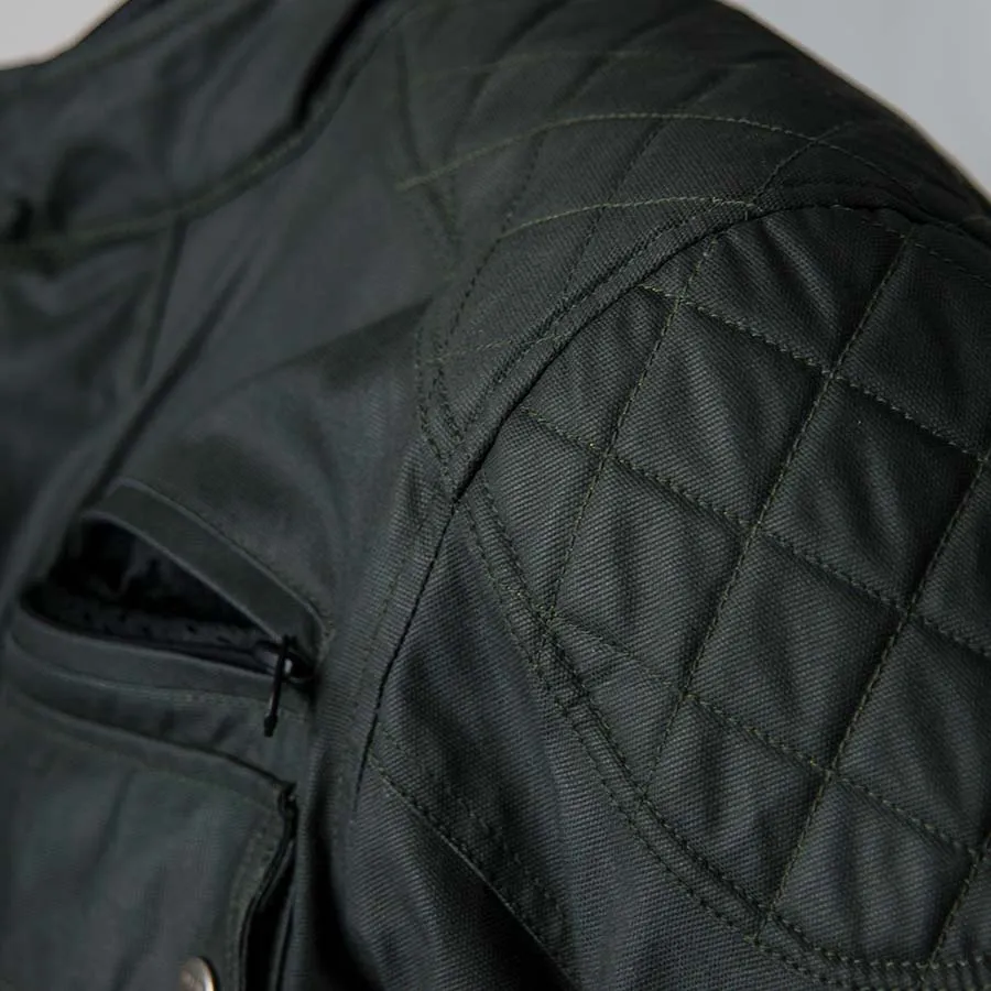 ByCity Mens Belfast Green Waxed Cotton Jacket