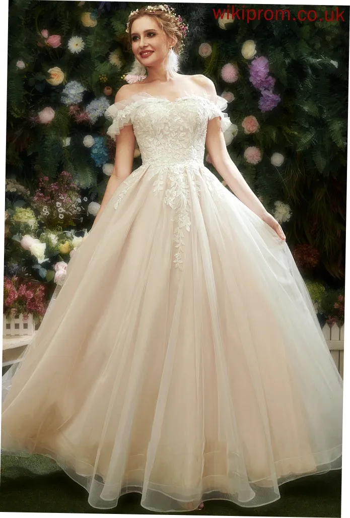Cora Sweetheart Wedding Dresses Floor-Length Wedding Dress Sequins A-Line With Lace
