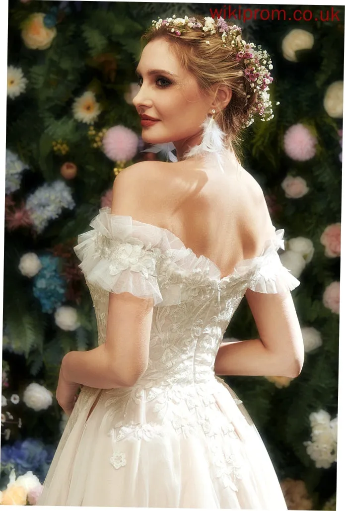 Cora Sweetheart Wedding Dresses Floor-Length Wedding Dress Sequins A-Line With Lace