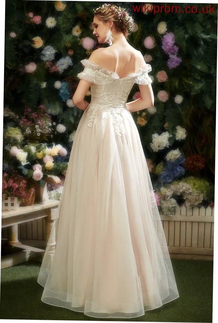 Cora Sweetheart Wedding Dresses Floor-Length Wedding Dress Sequins A-Line With Lace