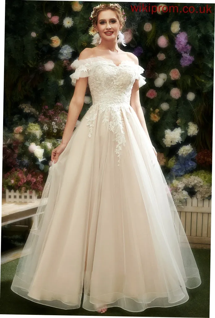 Cora Sweetheart Wedding Dresses Floor-Length Wedding Dress Sequins A-Line With Lace
