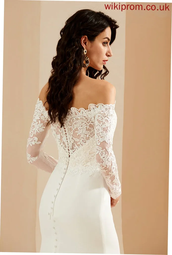 Dress Trumpet/Mermaid Train Wedding Finley Court Wedding Dresses Lace Off-the-Shoulder With