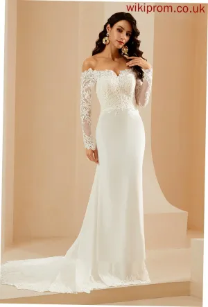 Dress Trumpet/Mermaid Train Wedding Finley Court Wedding Dresses Lace Off-the-Shoulder With