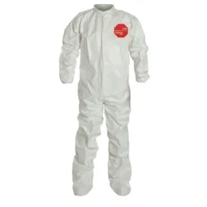 DuPont™ Tychem SL Coveralls with attached Socks, White, 4X-Large, SL121T-4X
