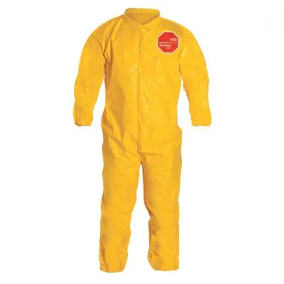 DuPont™ YELLOW TYCHEM QC COVERALL ZIP FRT ELA ANKLE/WRIS, QC125B-L