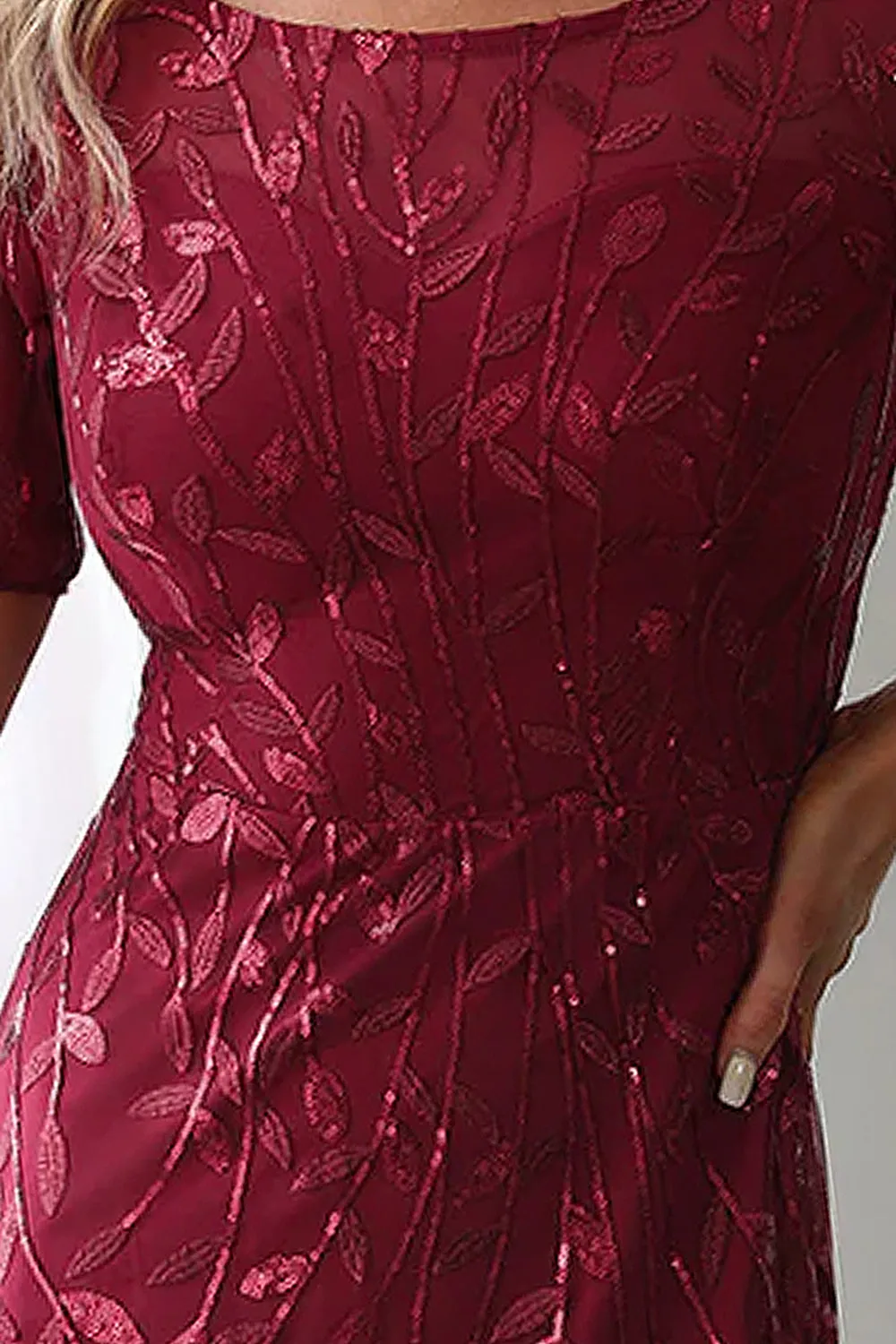 Embroidered Lace Mermaid Long Prom & Mother Of The Bride Dress