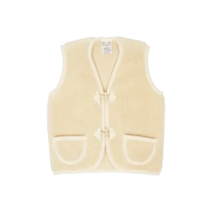 Flat White Woollen Kids Gilet