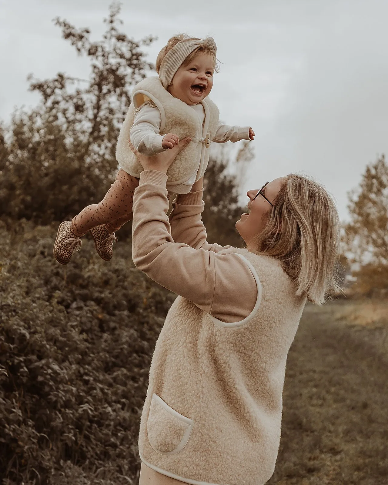 Flat White Woollen Kids Gilet