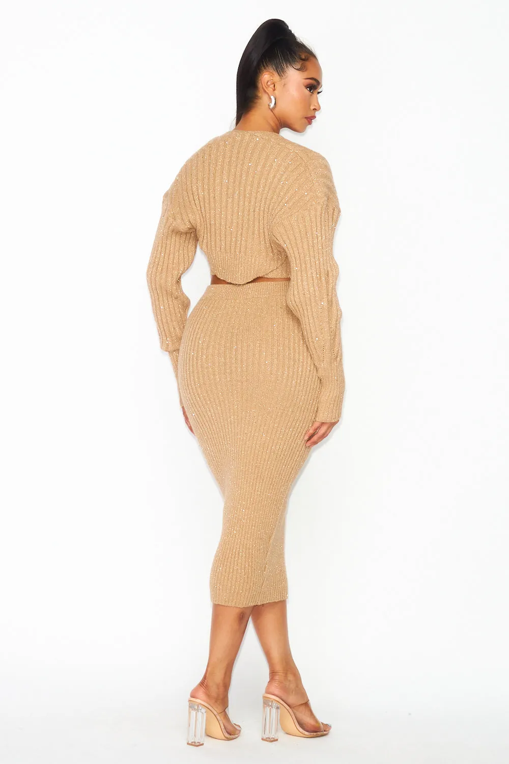 Hot & Delicious Women's Sequin Knit Sweater