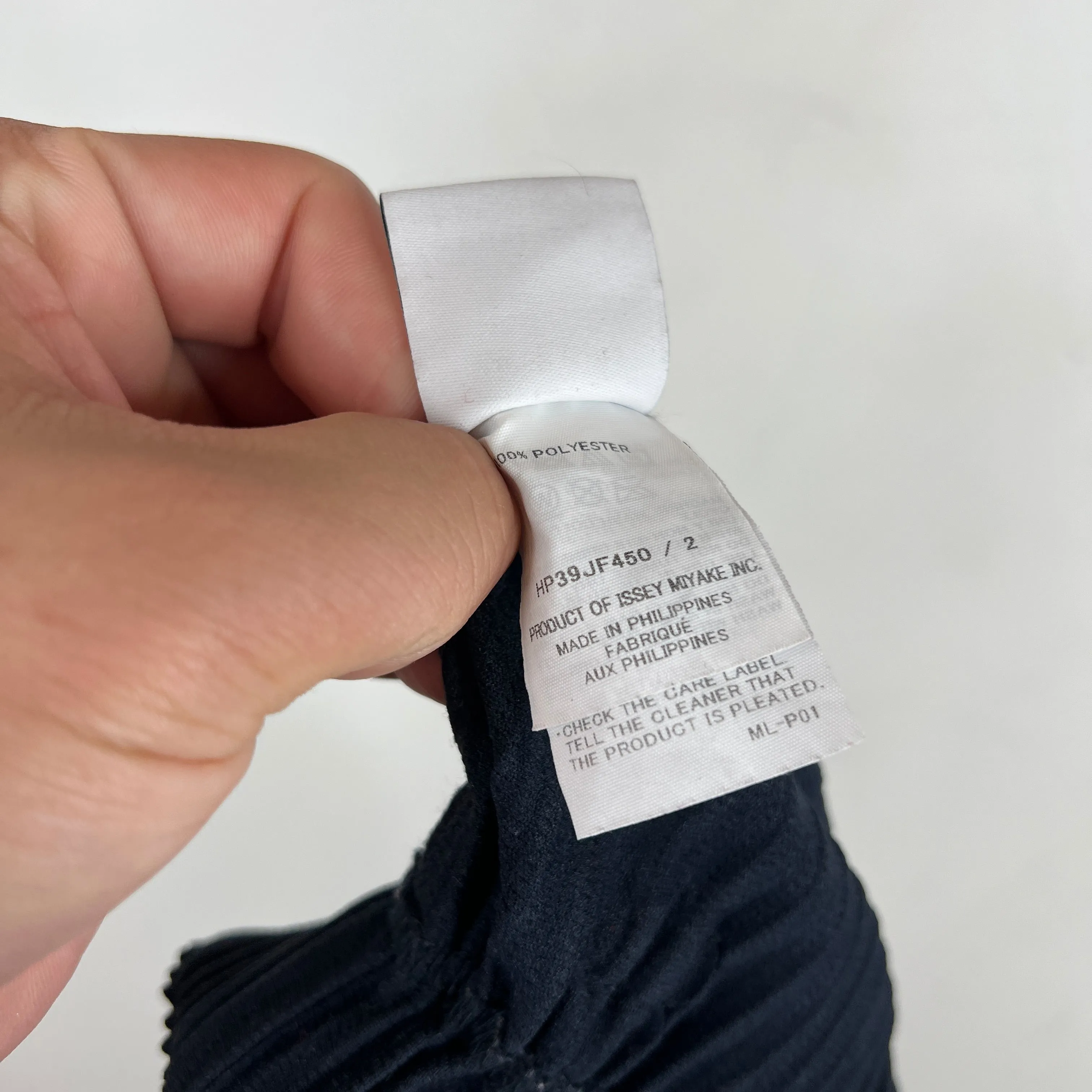 Issey Miyake Navy Pleated Pants