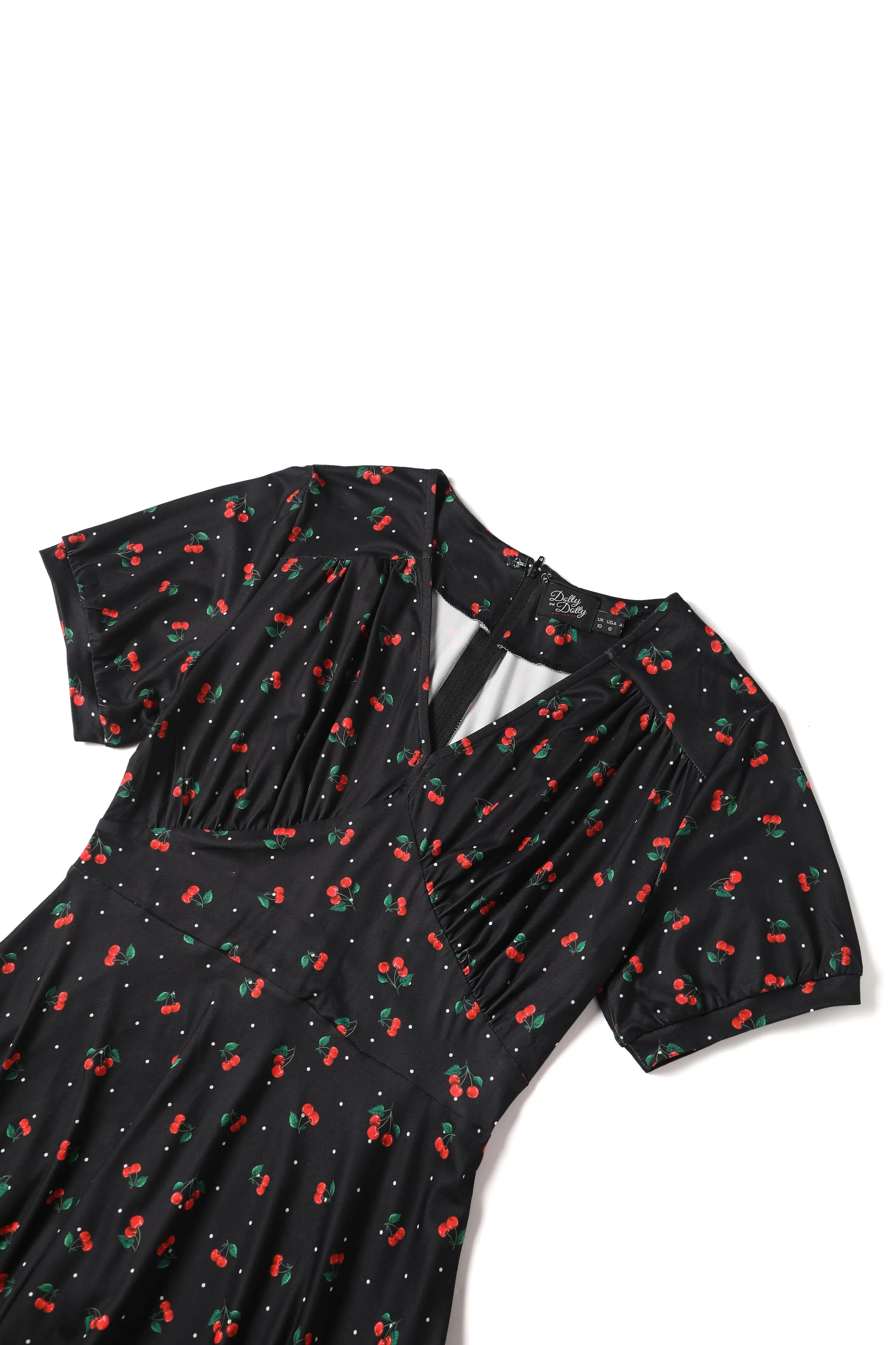 Julia Black Cherry Sleeved Dress