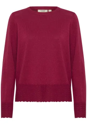 Knit Pullover - Beet Red Melange
