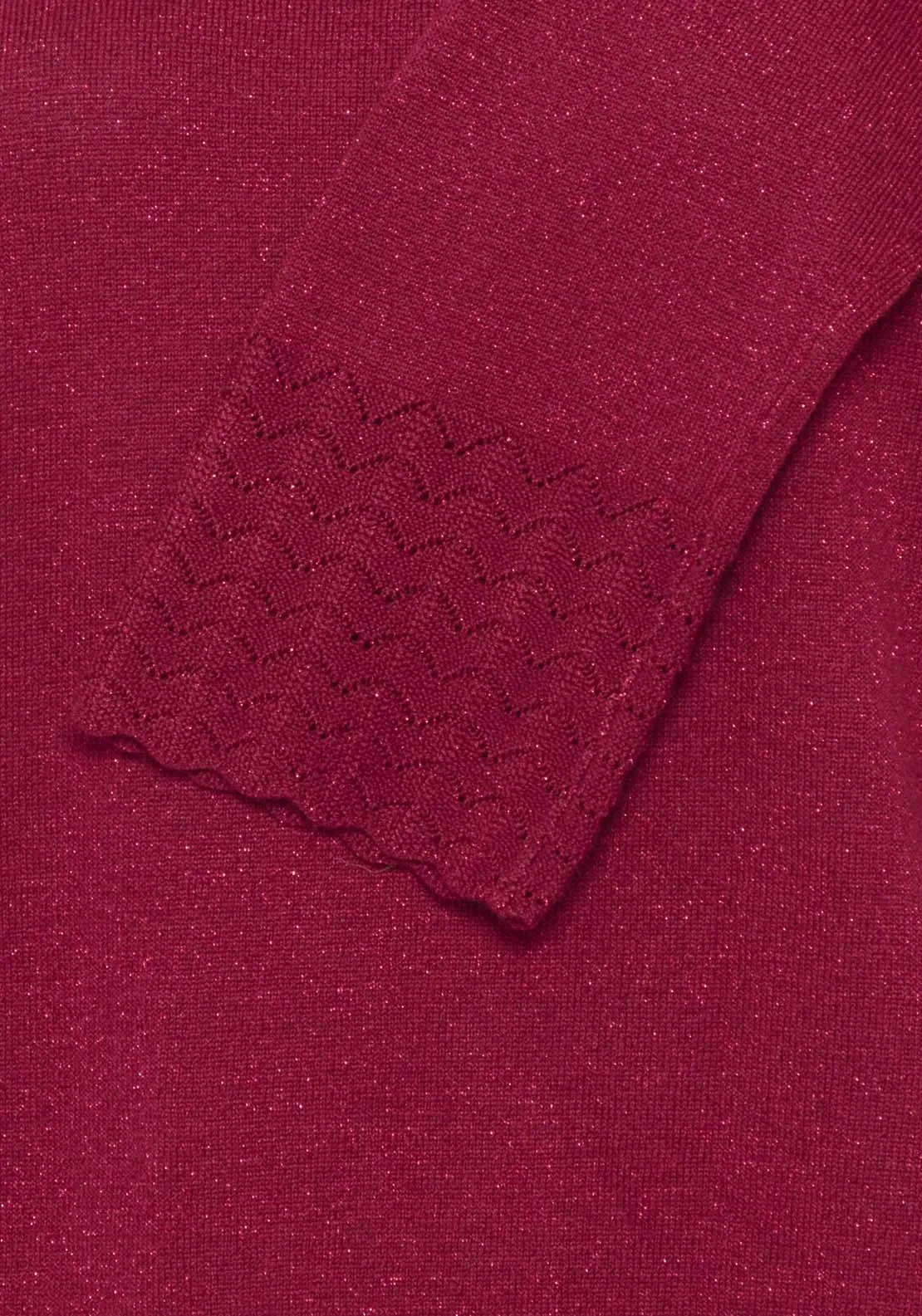 Knit Pullover - Beet Red Melange