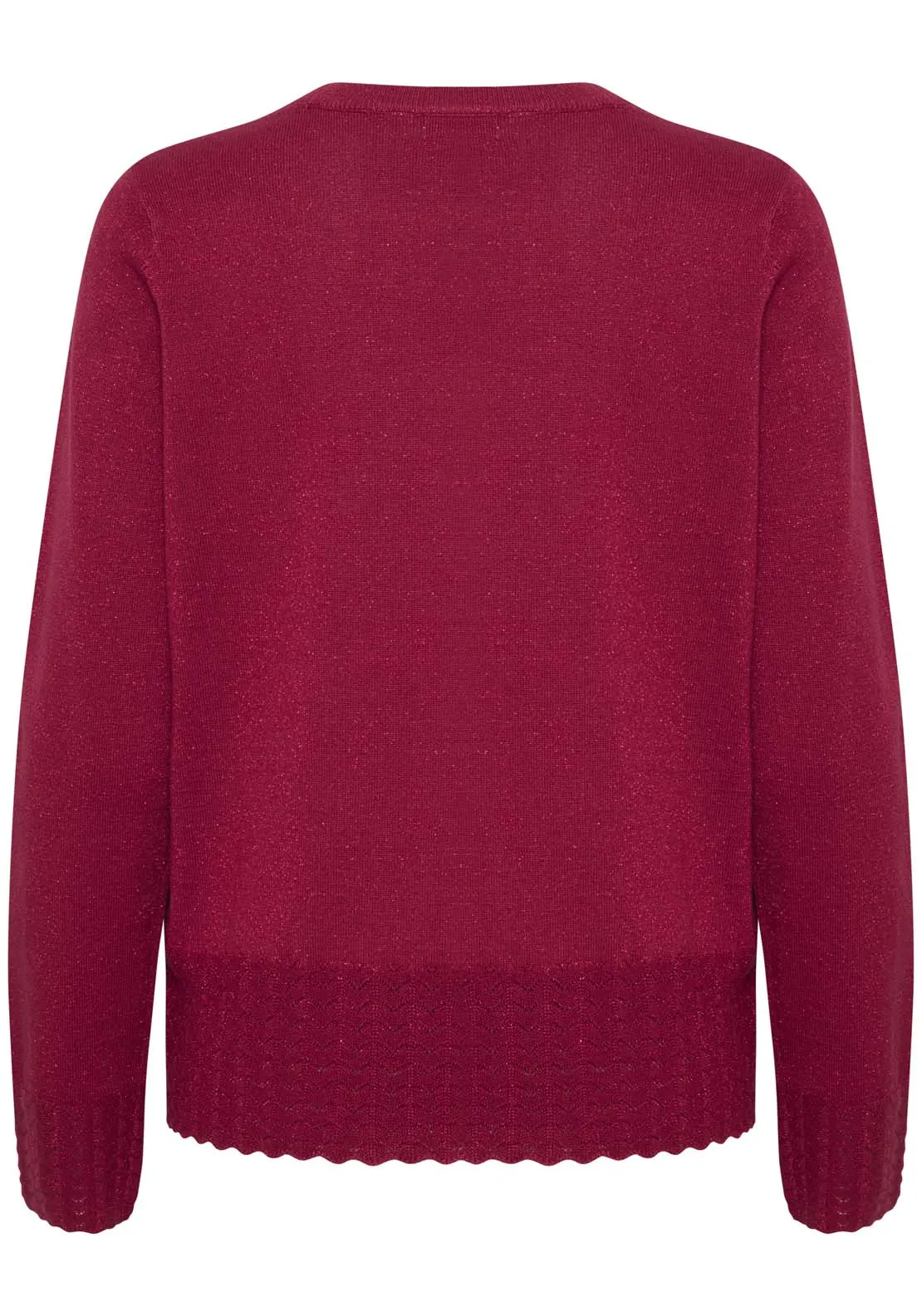 Knit Pullover - Beet Red Melange