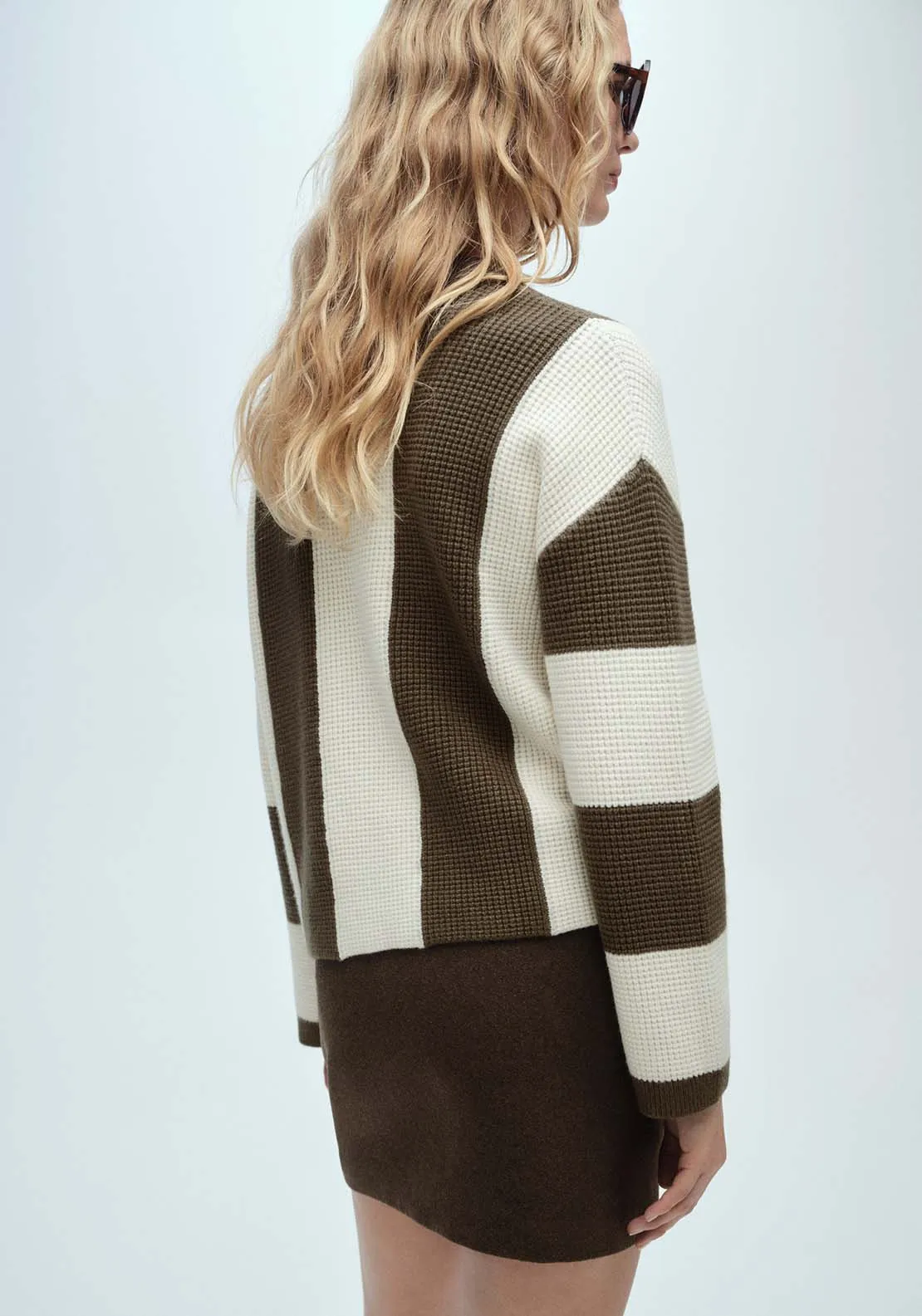 Knit striped sweater - Beige/khaki