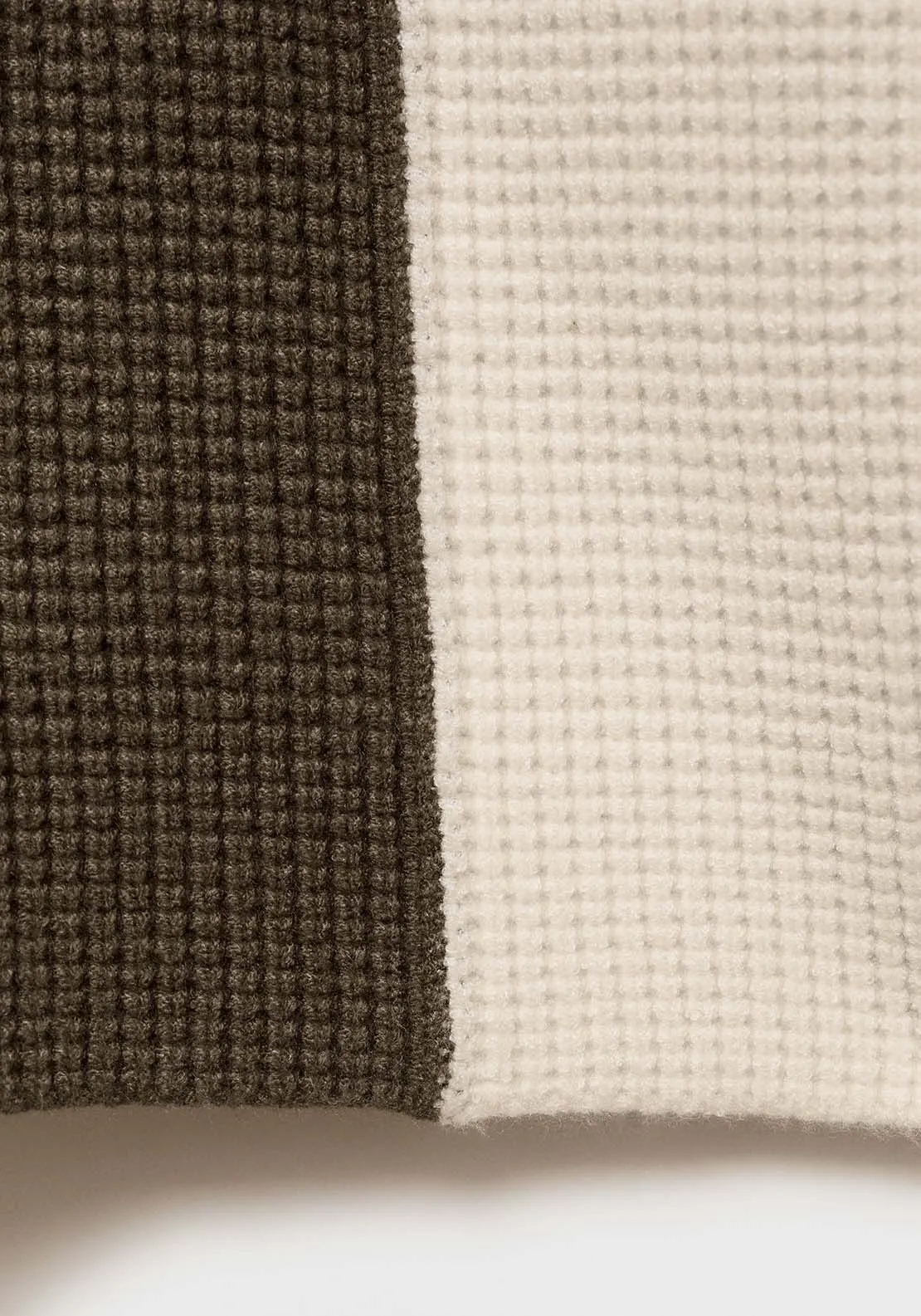 Knit striped sweater - Beige/khaki