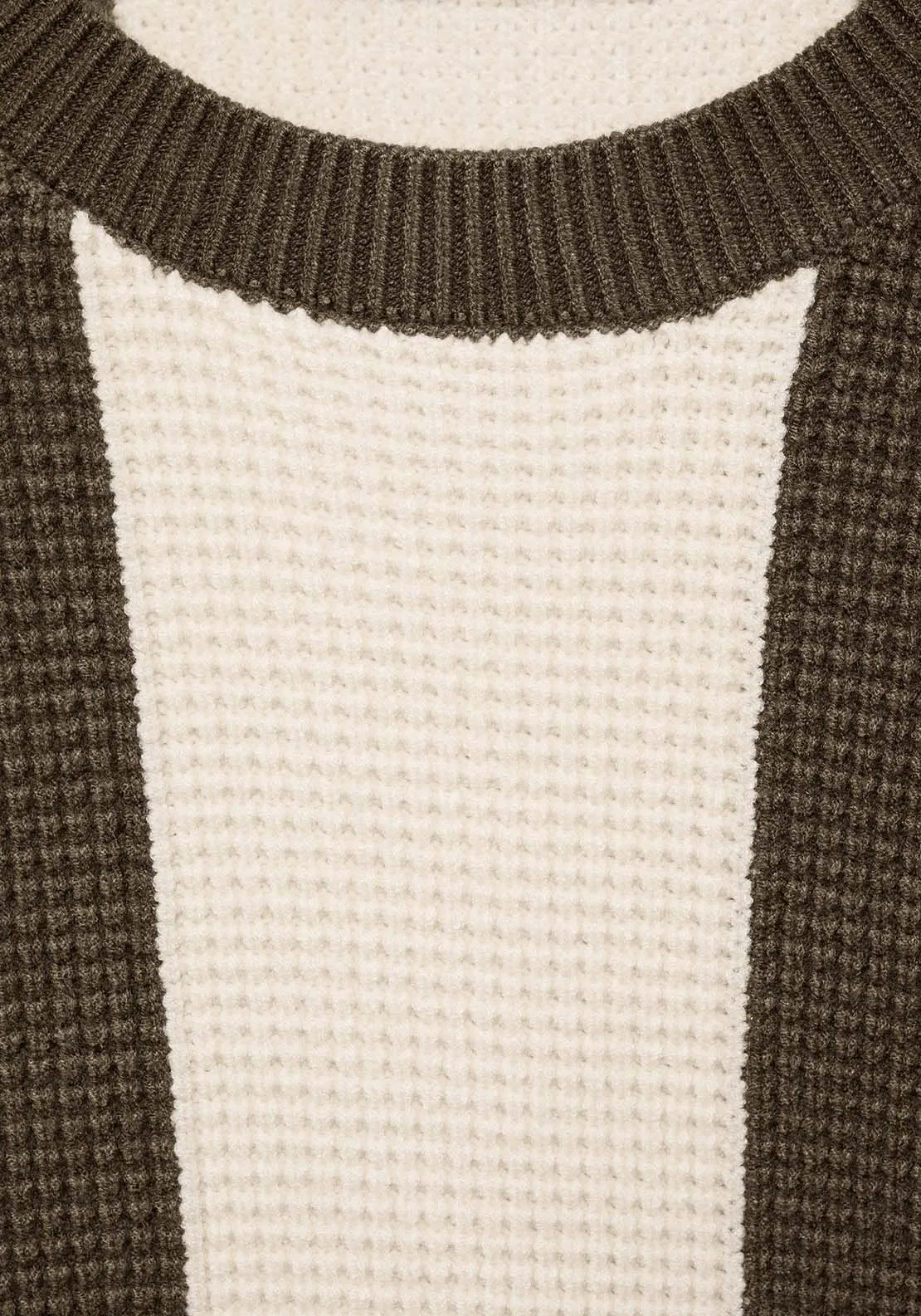 Knit striped sweater - Beige/khaki