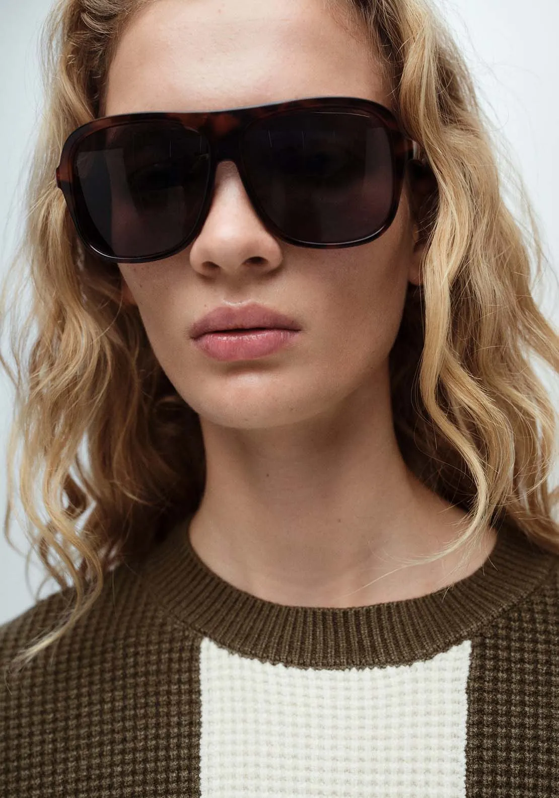 Knit striped sweater - Beige/khaki