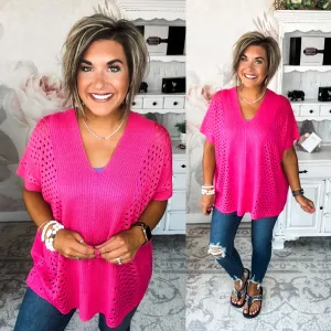 Know Your Blessings Pullover Top - Fuchsia