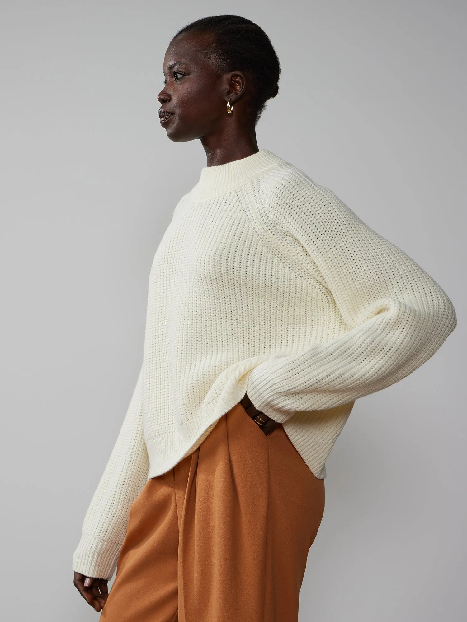 Long Sleeve Mock Neck Sweater