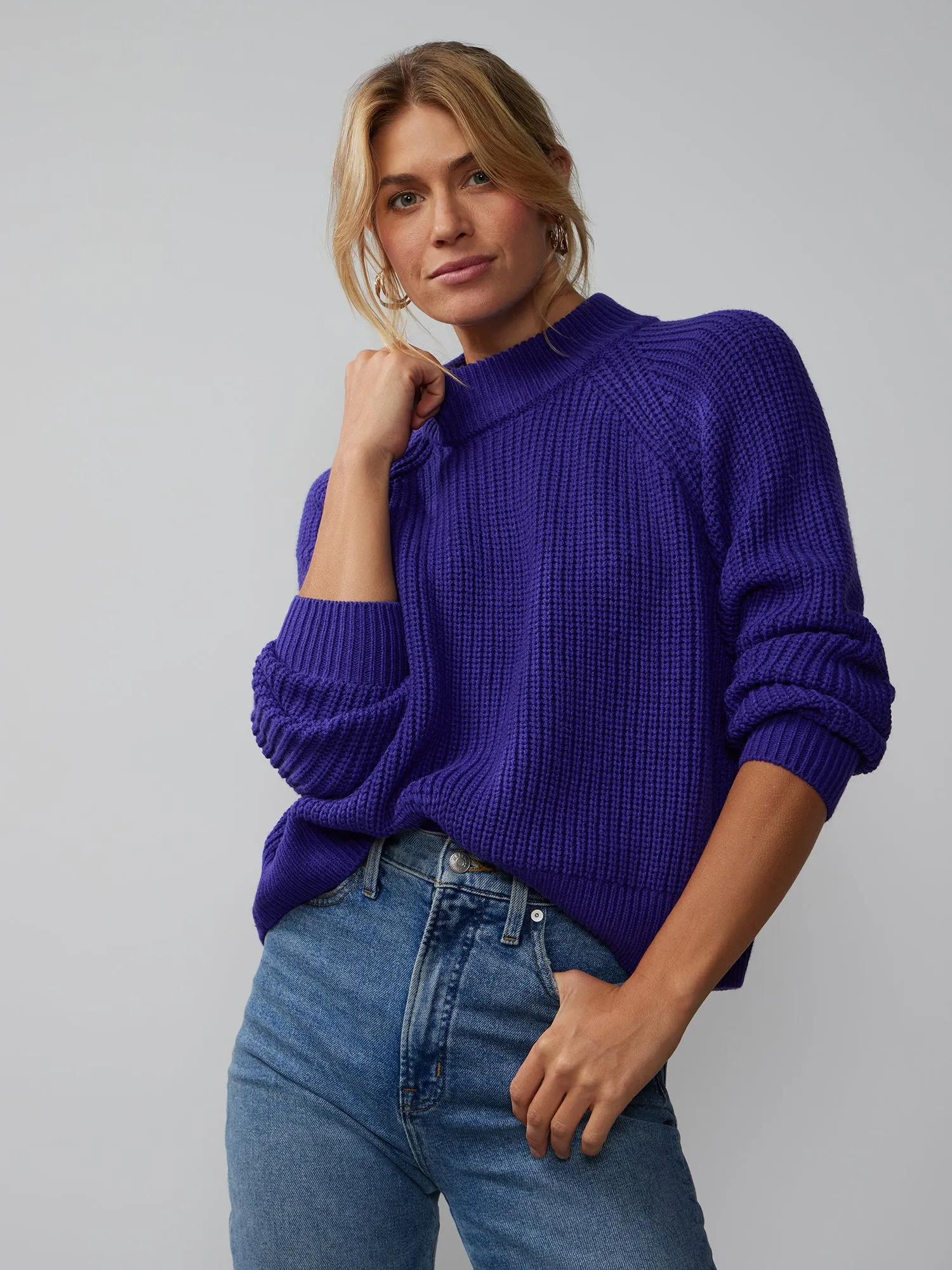 Long Sleeve Mock Neck Sweater