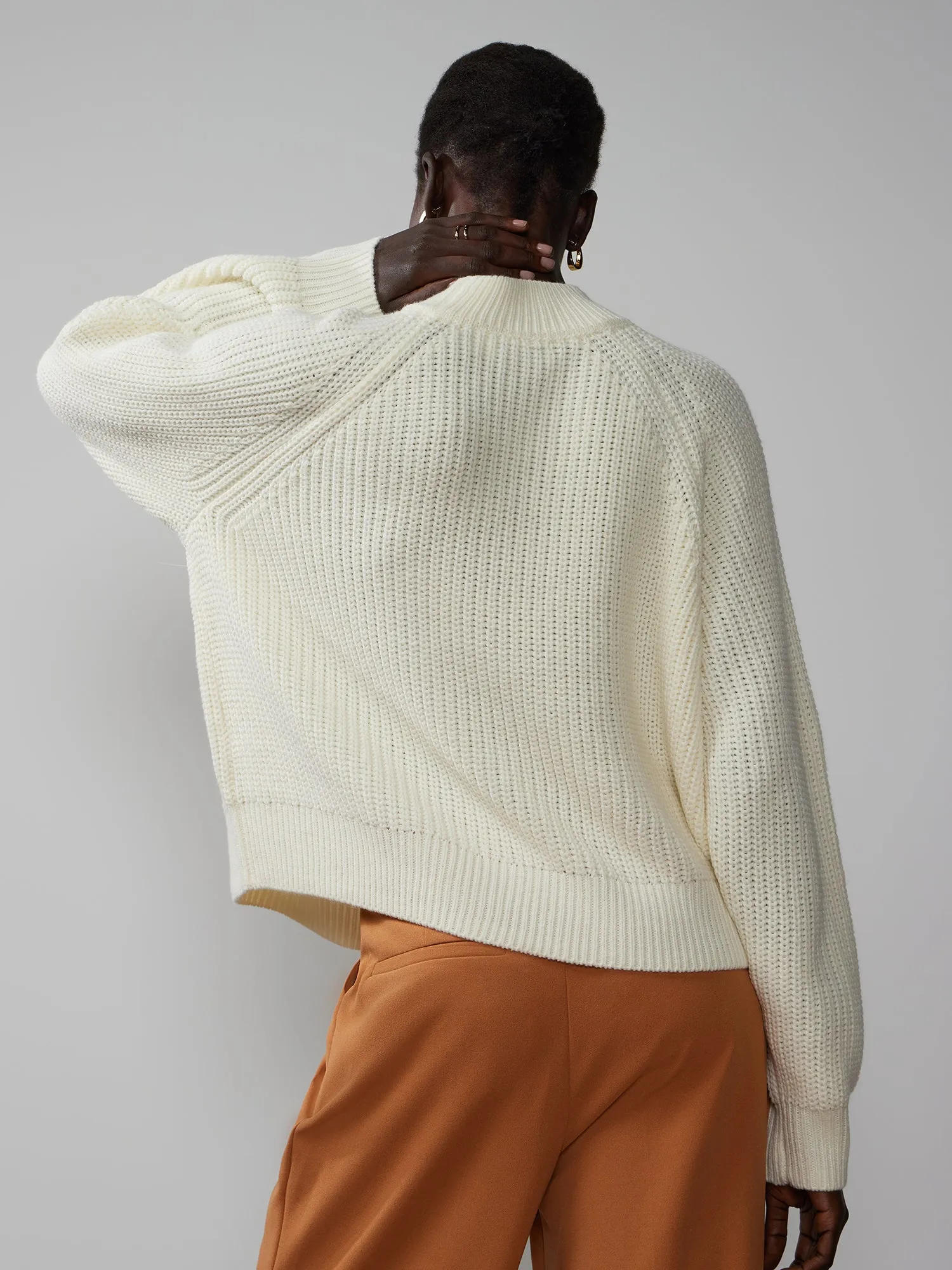 Long Sleeve Mock Neck Sweater
