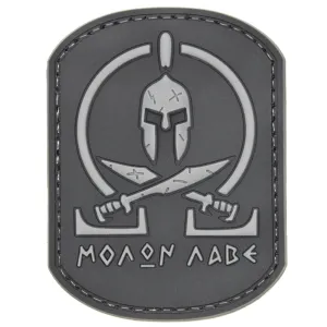 Molon Labe Battle Worn Spartan Swords Patch Gray