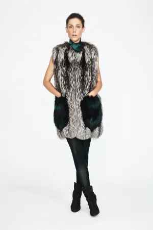 Rayne Silver Fox Fur Vest
