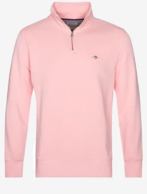 Regular Fit Shield Half Zip Sweat Bubbelgum Pink