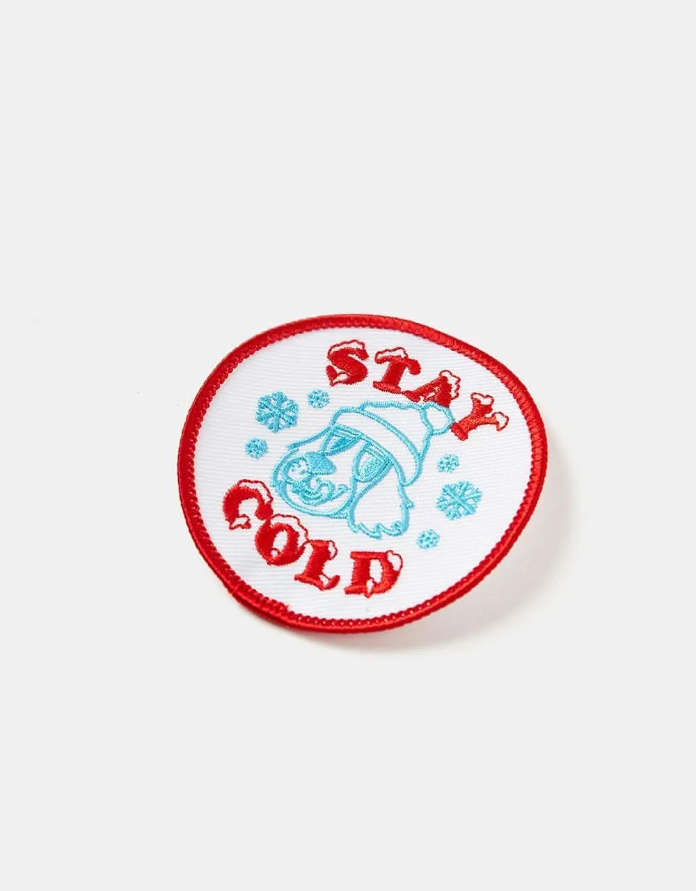Route One Stay Cold Embroidered Patch - White