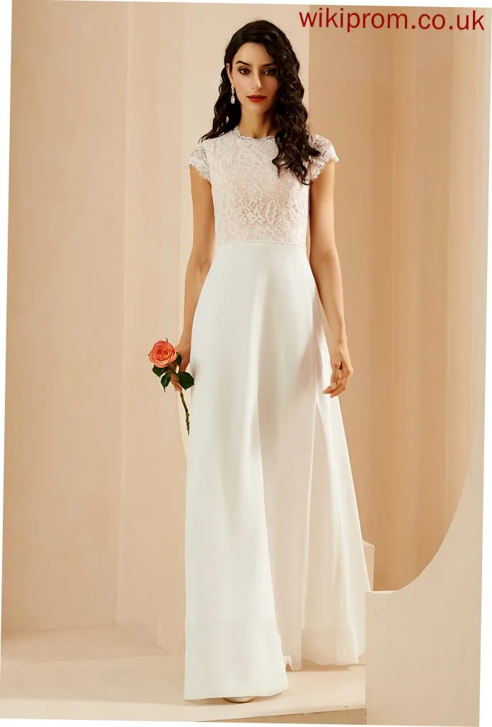 Scoop Madyson Wedding Wedding Dresses Floor-Length A-Line Lace With Dress Neck
