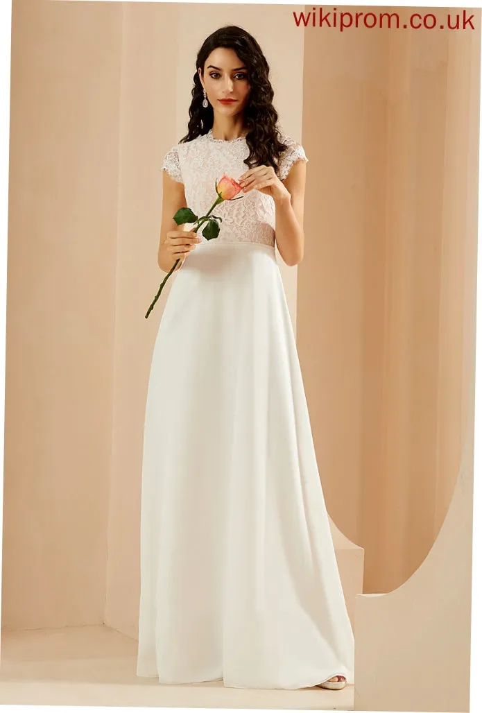 Scoop Madyson Wedding Wedding Dresses Floor-Length A-Line Lace With Dress Neck