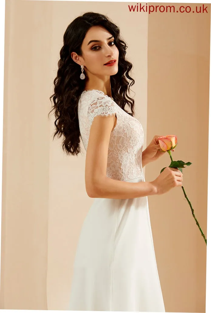Scoop Madyson Wedding Wedding Dresses Floor-Length A-Line Lace With Dress Neck
