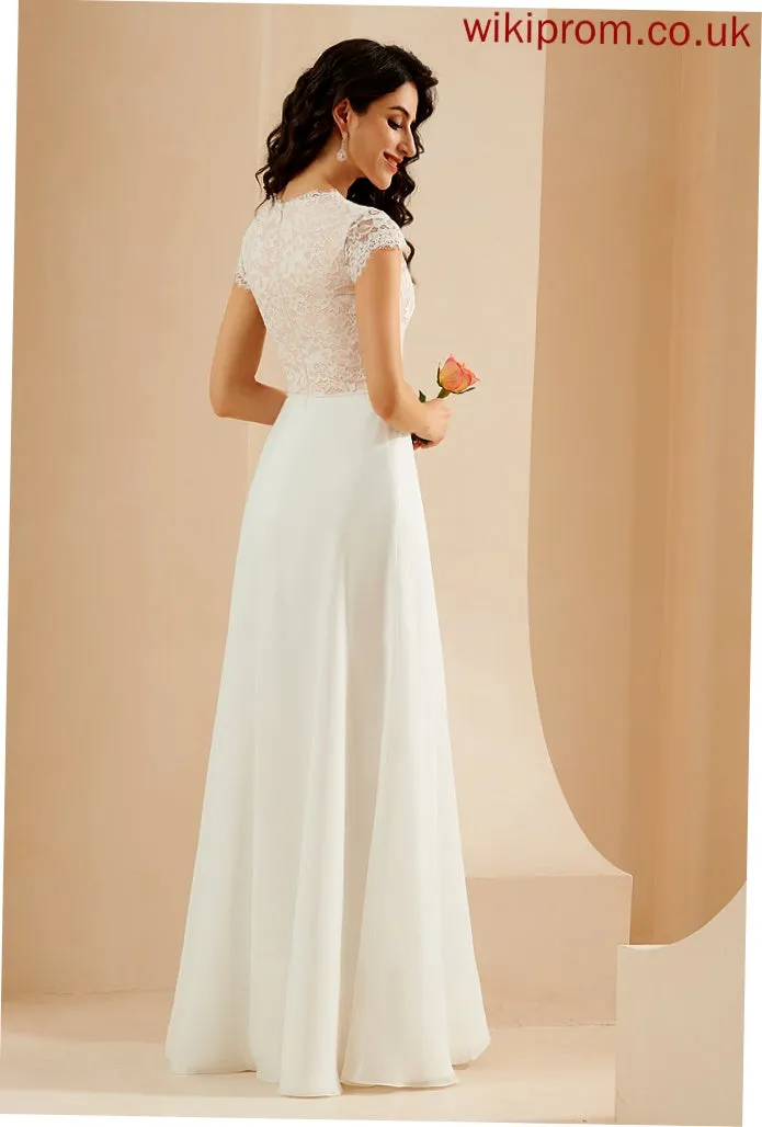 Scoop Madyson Wedding Wedding Dresses Floor-Length A-Line Lace With Dress Neck