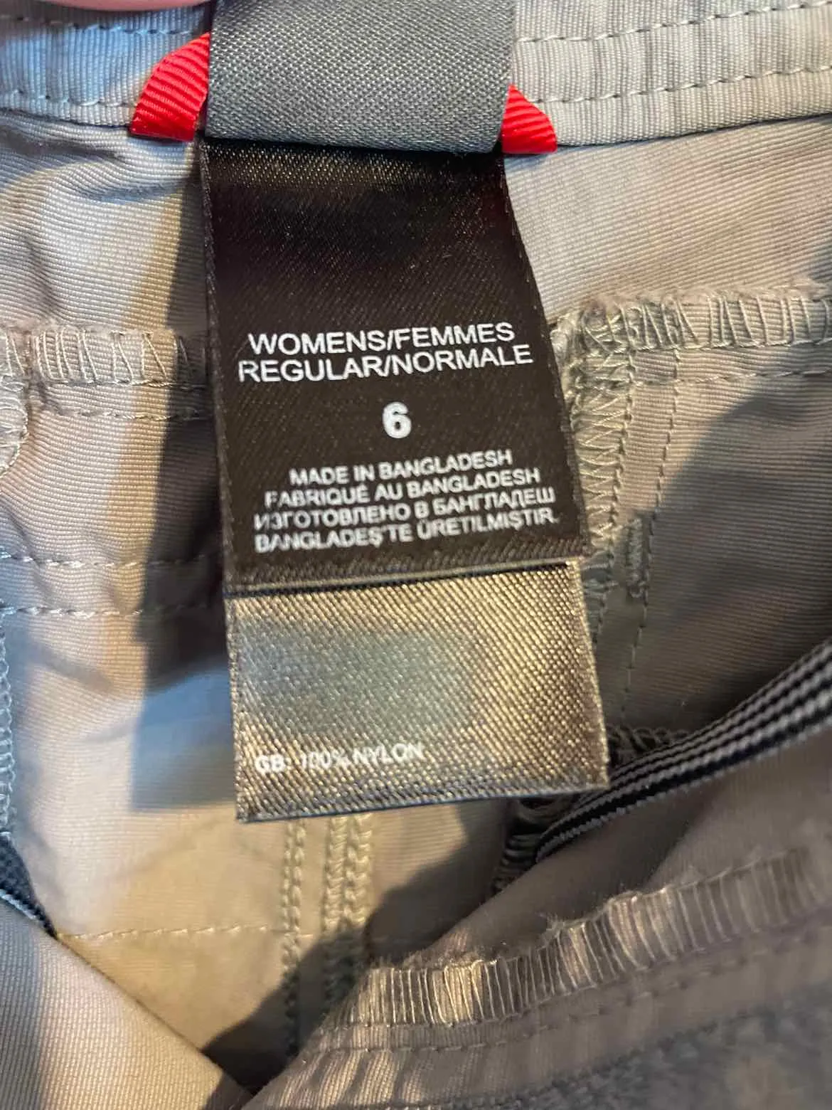 Size 6 The North Face Gray Women's Hiking Pants