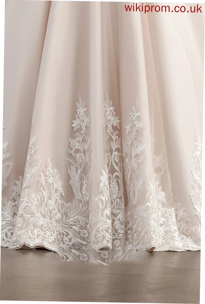 Tulle Ball-Gown/Princess Sweetheart Lace Train Dulce Wedding Dress Wedding Dresses With Court Beading