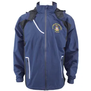 U.S. Naval Sea Cadets Womens Blue Waterproof Jacket with Rollaway Hood