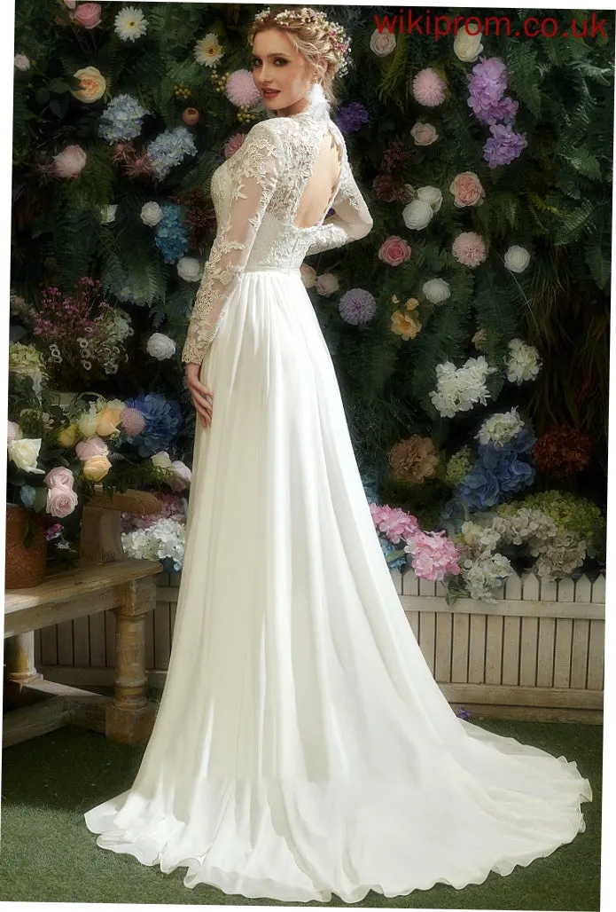 Wedding Dresses Lace With Floor-Length A-Line Wedding V-neck Dress Leilani