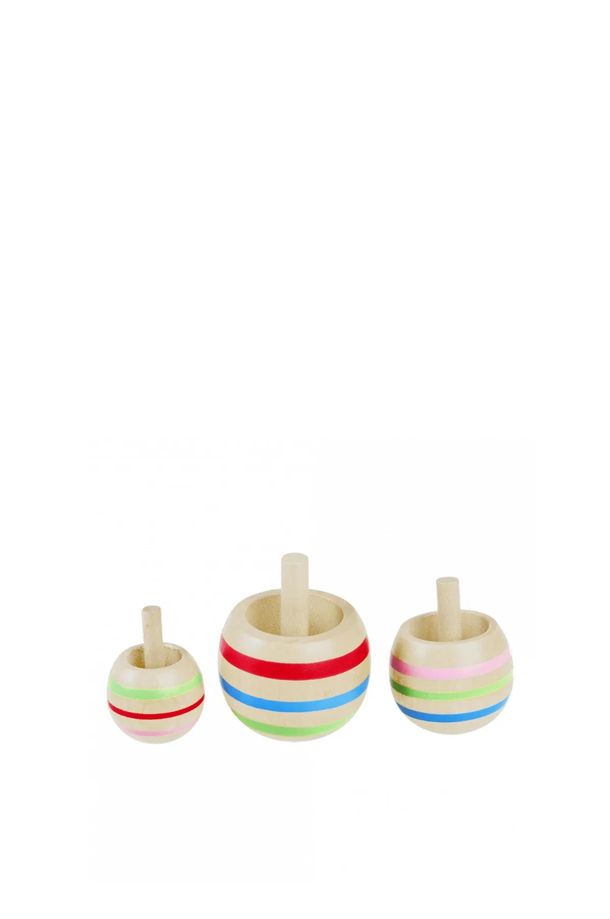 Wooden Spinning Tops Set of 3
